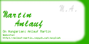 martin anlauf business card